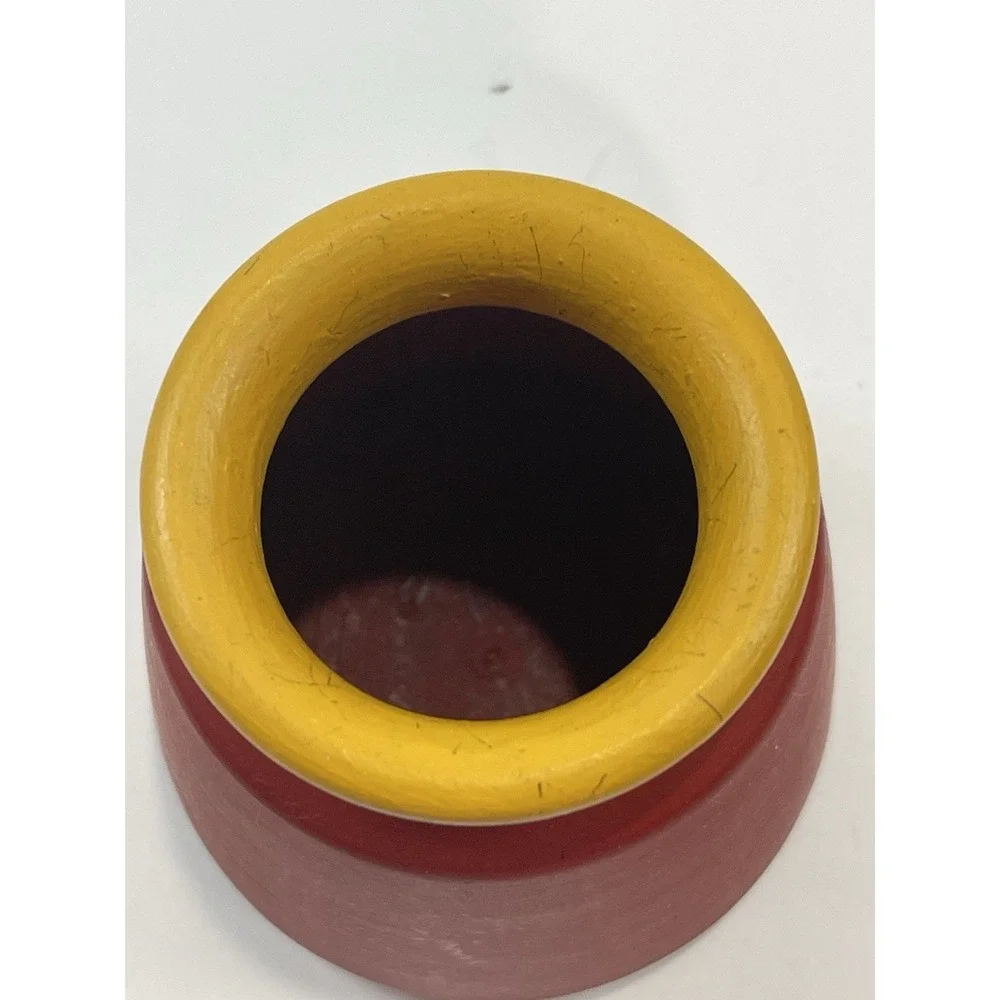 Handcrafted Terracotta Warli Art Vase Stationery Holder‎ Clay Pen Stand India